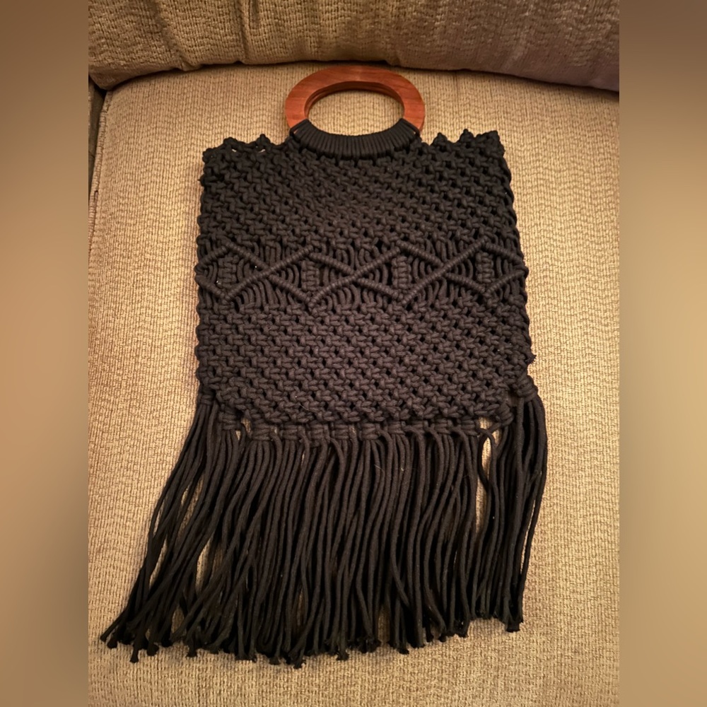 Danielle Nicole Macrame Fringe Bag - image 3